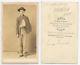 CIVIL WAR SOLDIER WOUNDED PENCIL ID ON BACK CDV MILITARY PORTRAIT