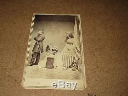 CIVIL WAR SOLDIER With LADY LIBERTY CABINET PHOTO HERO OF THE WEST