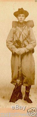 CIVIL WAR SOLDIER w MUSKET & VETERAN PHOTO-MONTAGE 146th NY Vols Frederick White