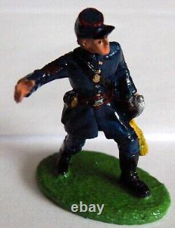 CIVIL WAR UNION 3 GUN EARTHEN FORT SECTION WithCANNONS & CREWS 54MM BY BARZSO