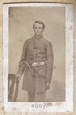 CIVIL WAR UNION ARMED SOLDIER ID'd CDV PHOTOGRAPH c1863