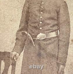 CIVIL WAR UNION ARMED SOLDIER ID'd CDV PHOTOGRAPH c1863