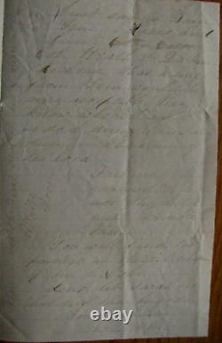 CIVIL War 11th Vermont Soldier Letter Fort Stevens 1863 Humor & Gunshot Wound