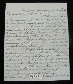 CIVIL War 27th Pennsylvania Soldier Letter Sharpsburg Maryland 1862