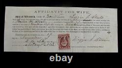 CIVIL War 27th Wisconsin Soldier Wife Aid Certificate Manitowoc