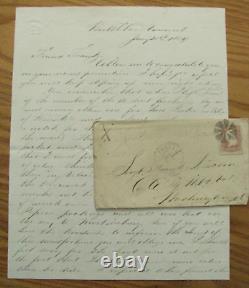 CIVIL War 2nd Vermont Soldier Letter And Cover To 14th Vermont Comrade 1865