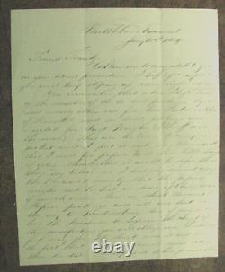 CIVIL War 2nd Vermont Soldier Letter And Cover To 14th Vermont Comrade 1865