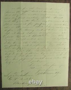 CIVIL War 2nd Vermont Soldier Letter And Cover To 14th Vermont Comrade 1865