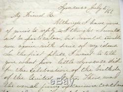 CIVIL War 4th Of July Racist Content Soldier Letter & Cover 1861