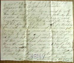 CIVIL War Antietam Maryland Soldier Letter Killed In Action Georgia
