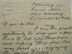 CIVIL War Confederate Soldier Letter Petersburg Virginia 1862