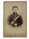 CIVIL War Era Cabinet Card Union Soldier With Rifle J. D. Lemer