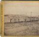 CIVIL War Era Stereoview Of Fort Sherman, Soldiers, Trains, By Brady & Co