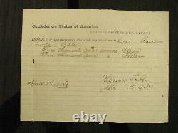 CIVIL War Fairfax Courthouse Soldier Souvenir A Rebel Artillery Invoice 1864