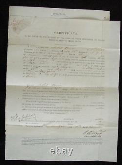 CIVIL War General Regis Detrobriand Signed 55th New York Soldier Discharge