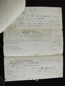 CIVIL War General Regis Detrobriand Signed 55th New York Soldier Discharge