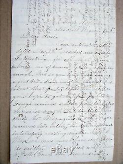 CIVIL War Massachusetts Soldier Letter From'joe And Brothers Camp Wilson Va