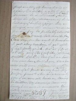 CIVIL War Massachusetts Soldier Letter From'joe And Brothers Camp Wilson Va