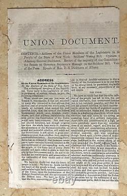 CIVIL War Pres. Lincoln's N. Y. Atty. Gen. Dickinson Soldiers Voting Bill Speech