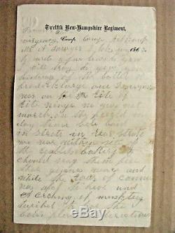 CIVIL War Soldier Battle Of Fredericksburg Letter Kia Cold Harbor