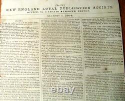 CIVIL War Soldier Broadside News Lincoln Election 1864