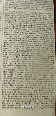 CIVIL War Soldier Broadside News Lincoln Election 1864