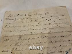 CIVIL War Soldier-letter Old Dick Taylor Surrender Came In Co F 33d Iowa Mobile