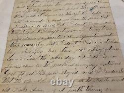 CIVIL War Soldier-letter Old Dick Taylor Surrender Came In Co F 33d Iowa Mobile