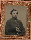 CIVIL War Tintype Portrait Soldier Tax Stamp Tinted 1/9 Plate Full Union Case