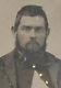 CIVIL War Tintype. Soldier In Uniform Seated Holding Hat. Tinted 6th Plate