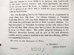 CIVIL War Union Dead Soldier Burial Burial Markers General Order 1862