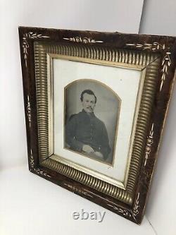 CIVIL War Union Soldier Tintype Photograph Photo And Wife Photo