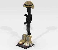 CUSTOM LEGO Battlefield Cross. Soldier rifle helmet United States Army Civil War