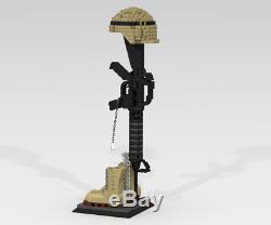 CUSTOM LEGO Battlefield Cross. Soldier rifle helmet United States Army Civil War