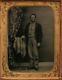 Ca 1860's CIVIL WAR 1/4 PLATE TINTYPE UNION SOLDIER with VI ARMY CORPS BADGE