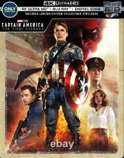Captain America 1st Avenger+Winter Soldier+Civil War+Incredble Hulk 4K STEELBOOK