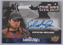 Captain America CIVIL War Autograph Card Sebastian Stan Signed Winter Soldier