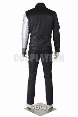Captain America Civil War Bucky Barnes Winter Soldier Cosplay Costume Full Set
