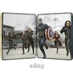 Captain America First Avenger Winter Soldier Civil War 4K SteelBooks x3 NEW