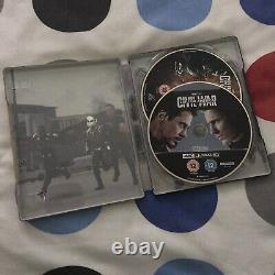 Captain America, The Winter Soldier & Civil War Zavvi 4K + Blu-ray Steelbook