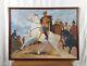 Chapaev, Red Army Commander, Civil War, Soviet Propaganda Art, Original Oil