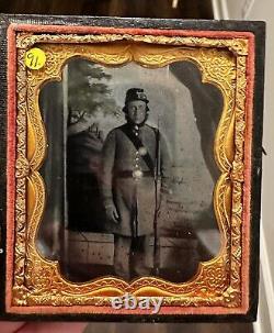 Civil War 1/6th Plate Tintype Of Possible North Carolina Confederate Soldier