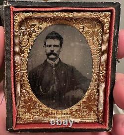 Civil War 1/9th Plate Soldier Tintype Photo Image Photograph