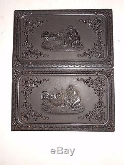 Civil War (4) Soldiers 1/6 Plate Ambrotype Thermoplastic Case