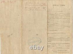 Civil War 76th Zouave Soldier's Eagle Discharge, Pension Papers