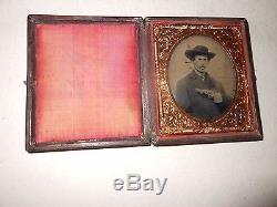 Civil War (Armed- Amputee) Soldier 1/6 Tintype Full Case