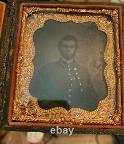 Civil War Artillery Soldier Officer 12 Corp Star Badge Tintype Military Relic