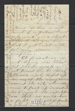 Civil War Big Black, Tenn. 1863 Hathaway 20th Ohio Soldiers Letter + Cover