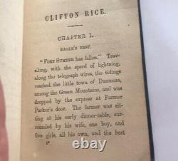 Civil War Book Rare Clifton Rice Novel History Soldier 1873