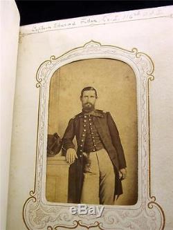 Civil War CDV Album Athens Co. Ohio ID Soldiers Captain Edward Fuller 116th &